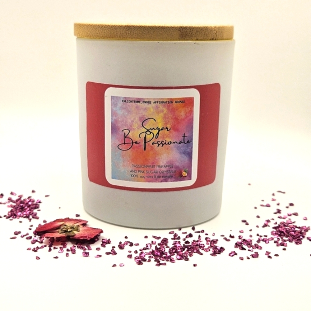 Sugar Be Passionate Scented Candle- Passionfruit Pineapple And Sugar Crystals